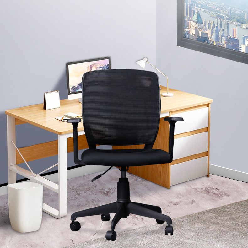 Fixed Arms Modern Office Chair Tilt Mechanism No Distressing Ergonomic Desk Chair