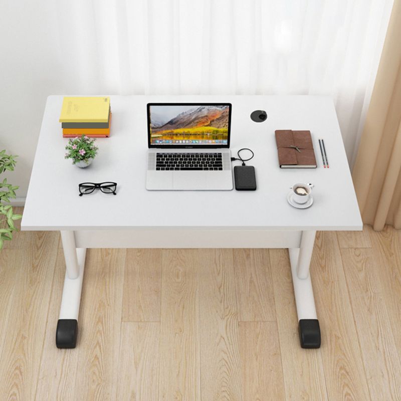 Rectangular Shaped Office Table Wood Writing Desk in White/Black/Natural