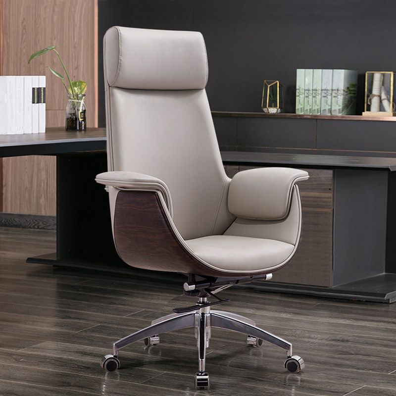 Metal Frame Office Chair Upholstered Arm High / Mid Back Task Chair with Wheels