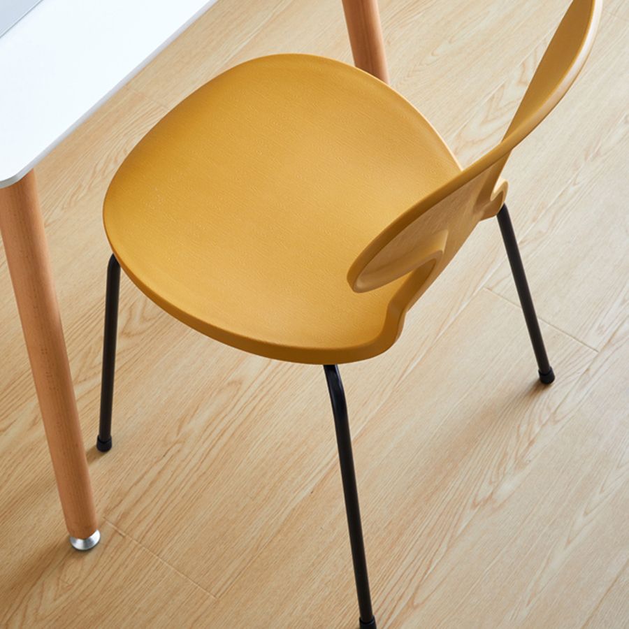 Modern Style Side Chair Plastic Metal Dining Chair for Home Use