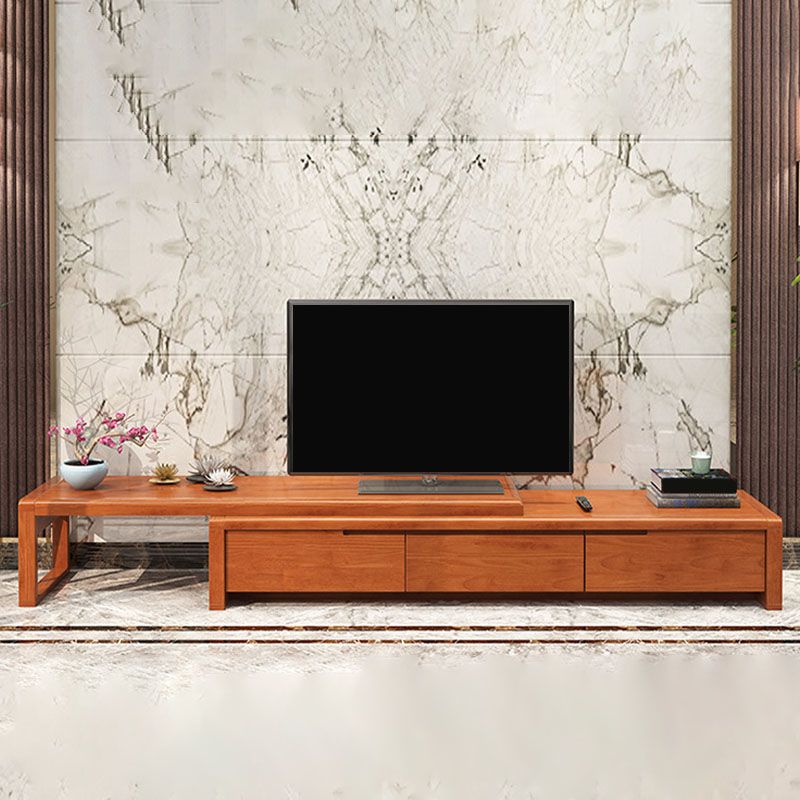 Traditional TV Media Console Solid Wood TV Console with 3 Drawers