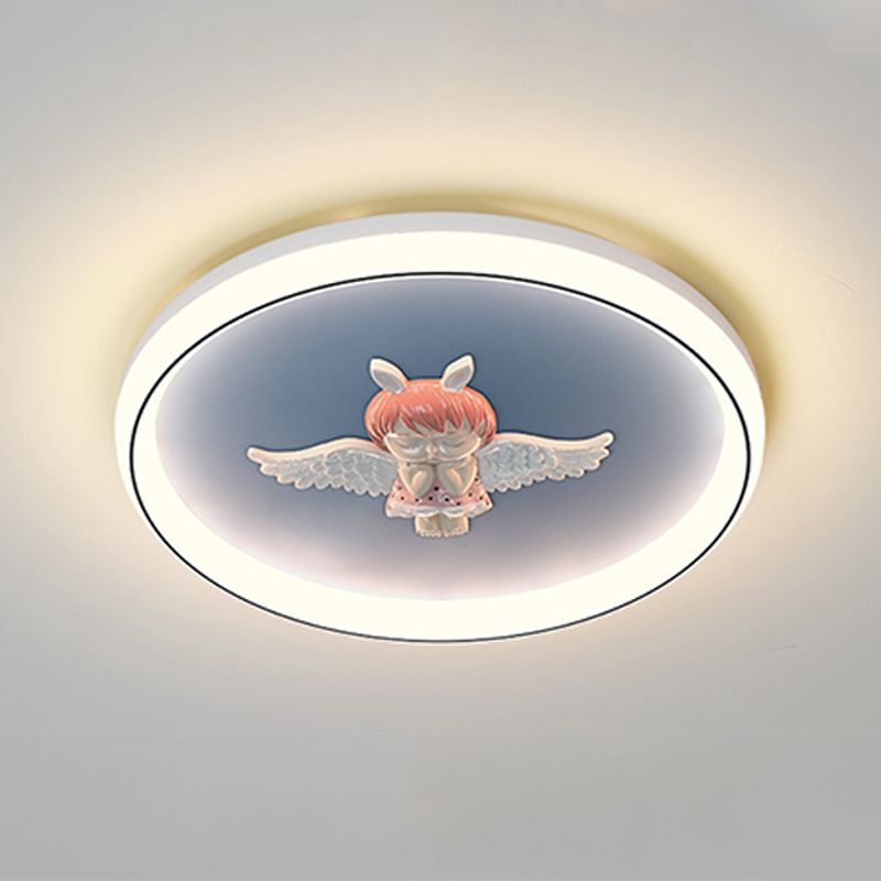 Nordic LED Ceiling Lamp Macaron Flush Mount Light Fixture for Kids' Room