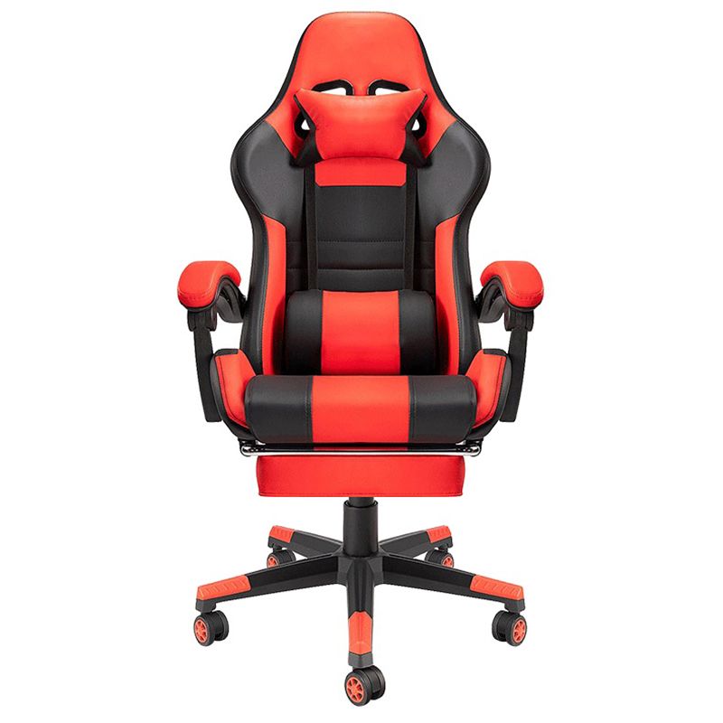 Modern Desk Chair Lether Gaming Chair High-Back Chair with Wheels