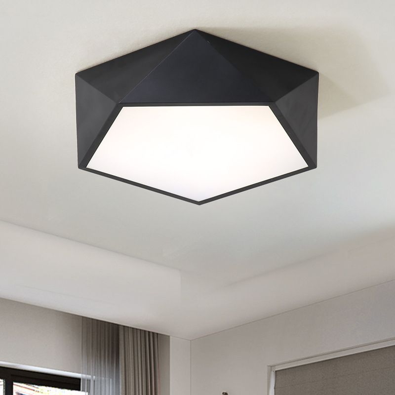 Geometric Flush Mount Light Contemporary Metal Ceiling Lighting for Bedroom