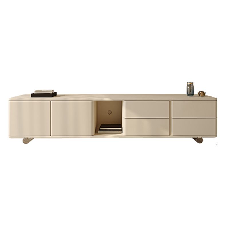 Modern Media Console Wood Media Console TV Stand with 4 Drawers