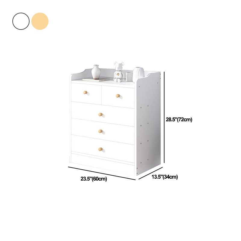 Modern Artificial Wood Lingerie Chest Vertical Storage Chest Dresser with Drawers