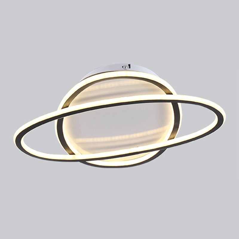 Metal 2-Light Ceiling Lamp Contemporary Flush Light for Bedroom