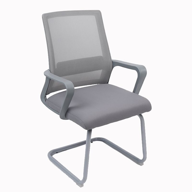 Modern Fixed Arms Office Chair Breathable AirGrid No Wheels Chair