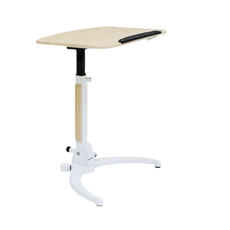 Contemporary Wooden Study Desk Multifunctional Lifting Desk in Metal Base