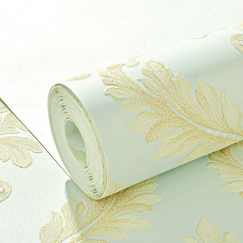 Retro Style Damask Wallpaper Embossed Washable Pastel Color Wall Art for Bedroom