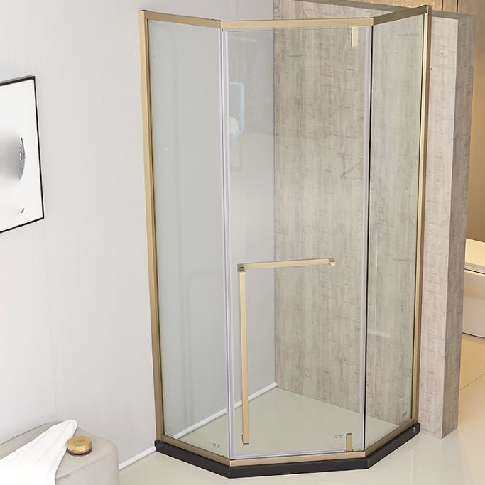 Gold Frame Neo-Angle Shower Enclosure with Single Door Handle