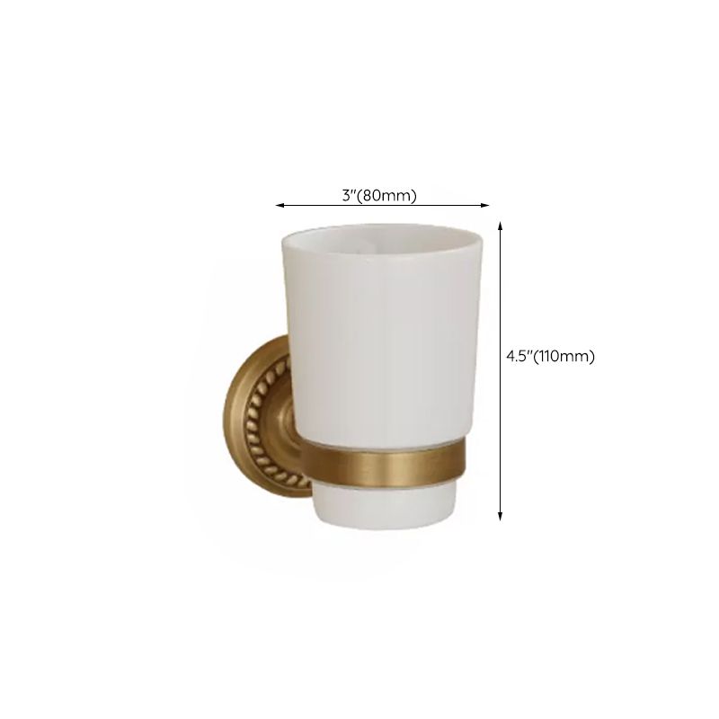 5-Piece Traditional Bathroom Accessory As Individual Or As a Set in Brushed Brass