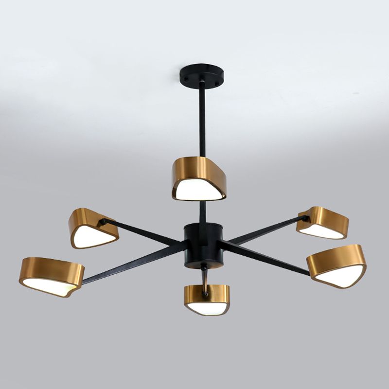 Postmodern Style Metal Chandelier Light Fixture Gold Geometry Shape Pendant Light