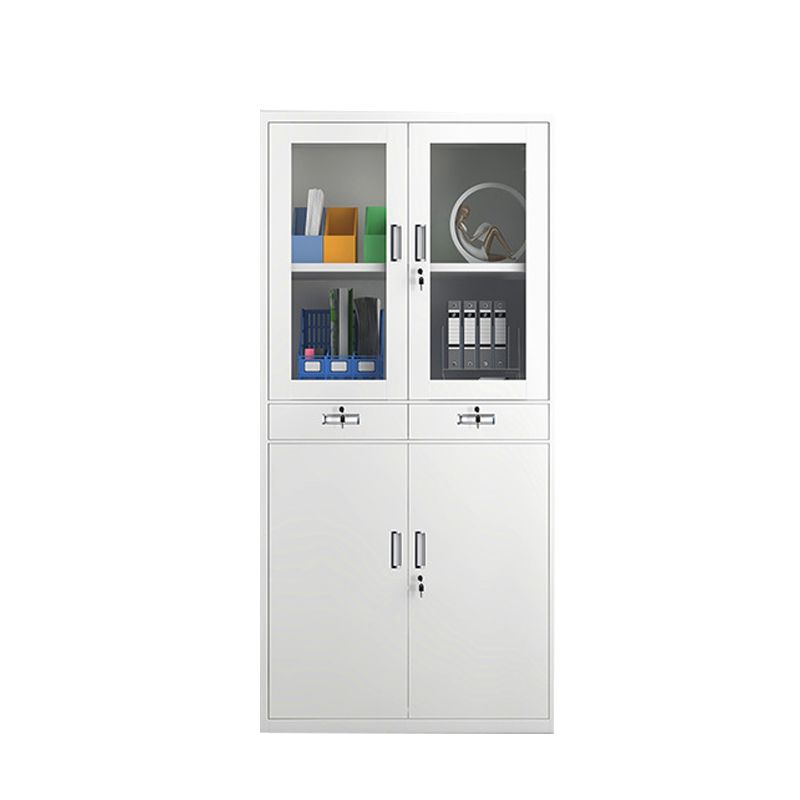 Modern Glass File Cabinet Solid Color Filing Cabinet for Home Office