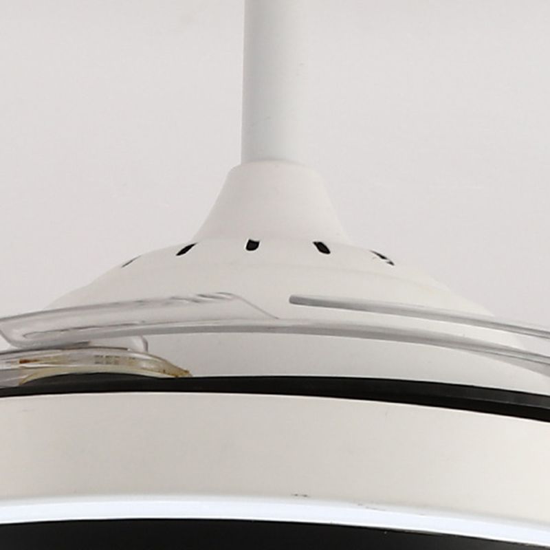 Contemporary LED Ceiling Fan Fixture in Black & White Finish Fan Lighting