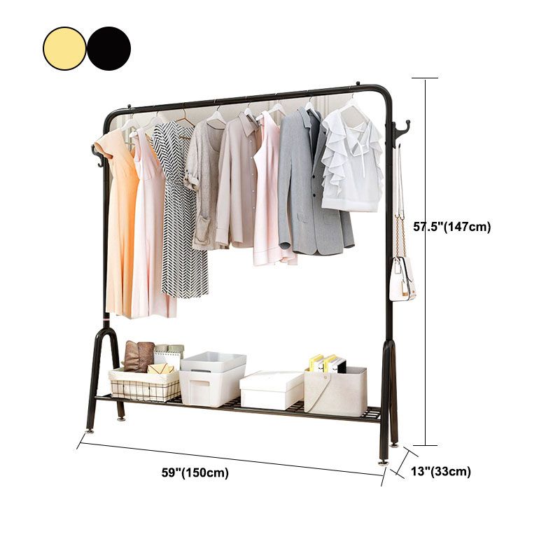 Coat Rack Storage Shelf Metal Hanging Hook Hall Stand Living Room