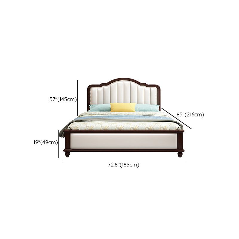 Contemporary Standard Bed Solid Wood Lift Up Storage Bed Frame with Upholstered Headboard