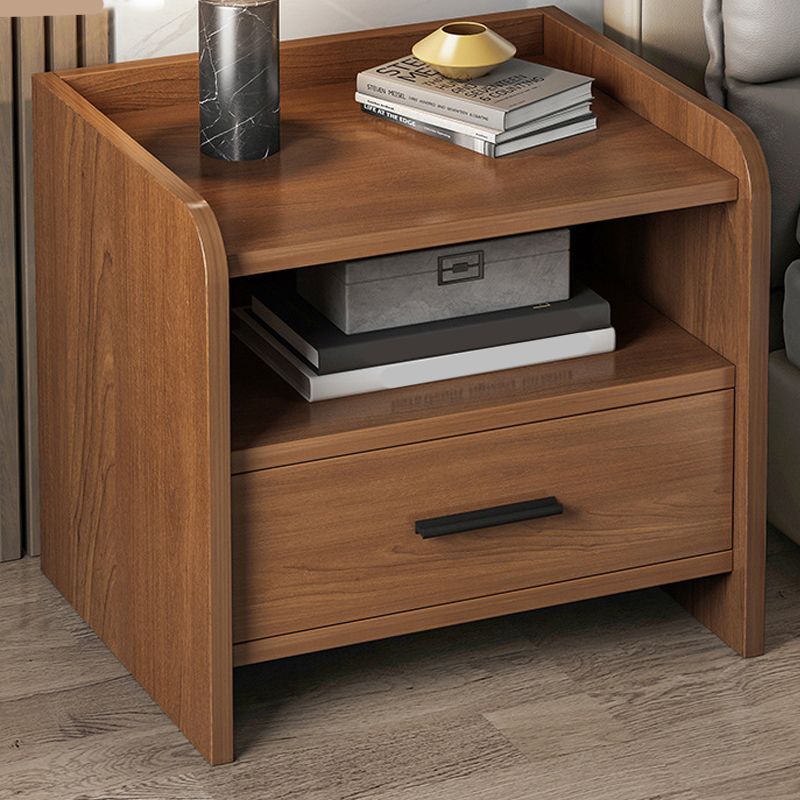 Wooden Bedside Cabinet Modern Minimalist Bedside Table with Drawers