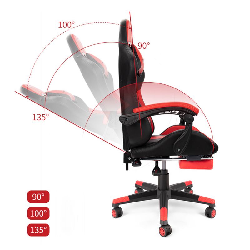 Modern Desk Chair Lether Gaming Chair High-Back Chair with Wheels