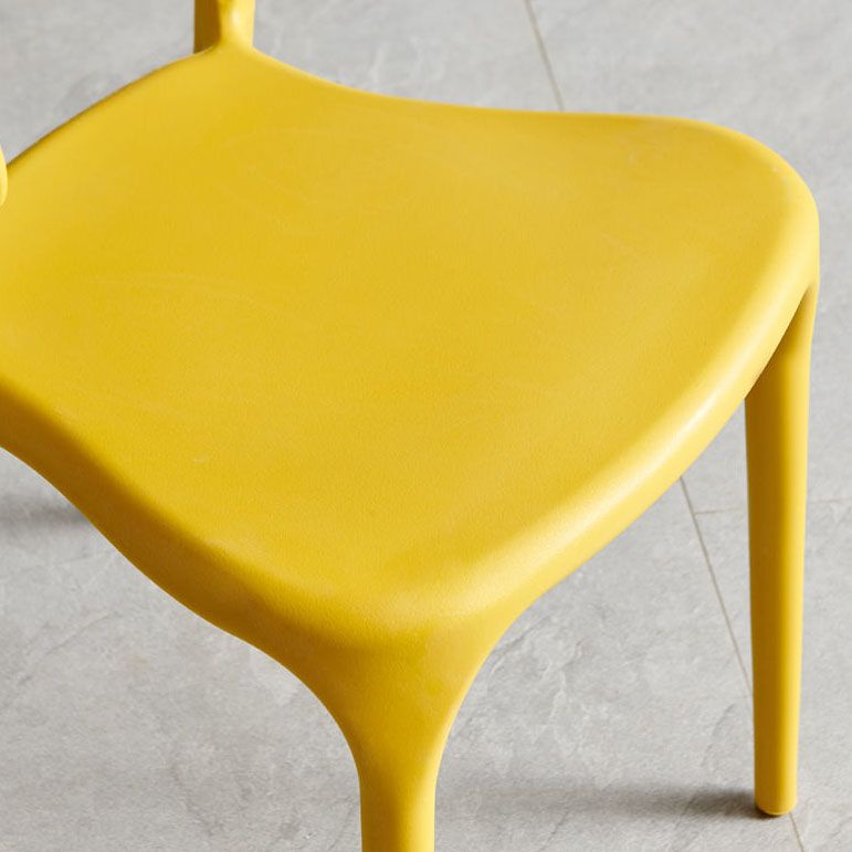 Plastic Chair Open Back Dining Side Furniture in Matte Finish