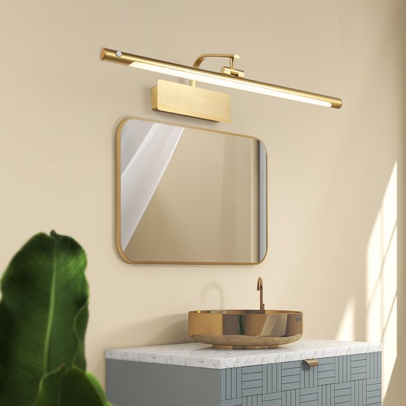 Modern Minimalist Style Streamlined Wall Mounted Vanity Lights Metal Wall Lighting Fixtures for Bathroom