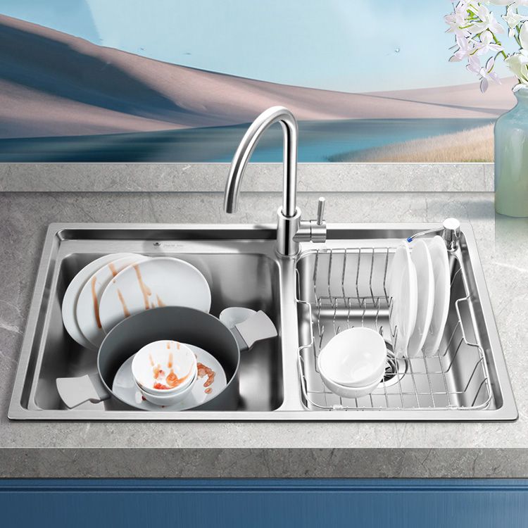 Stainless Steel Kitchen Sink Overflow Hole Design Kitchen Double Sink