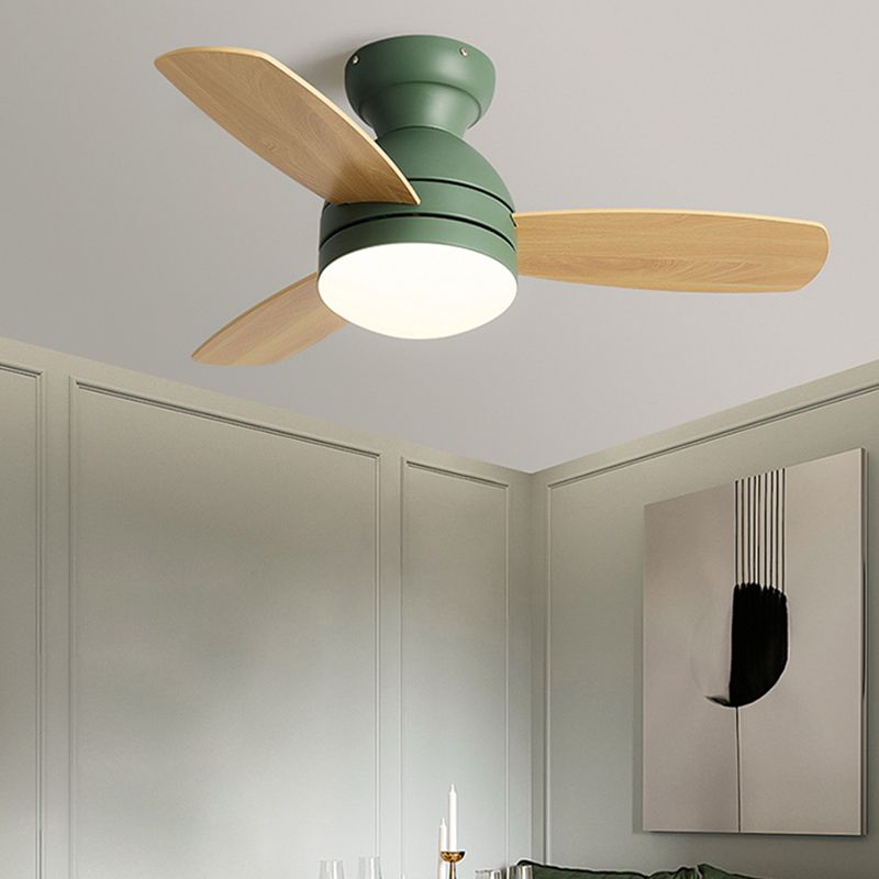 Metal Ceiling Fan Lamp Modern Style 1 Light Ceiling Fan Lighting for Children's Room