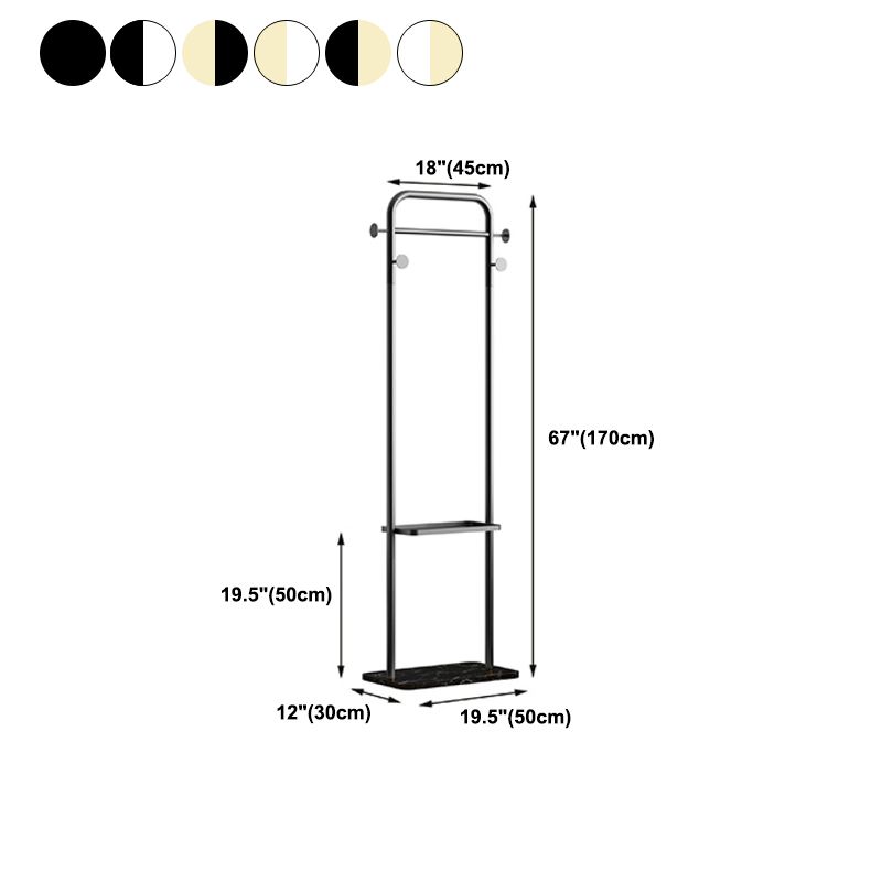 Contemporary Coat Rack Entryway Kit Metal Free No Distressing Standing Hall Tree