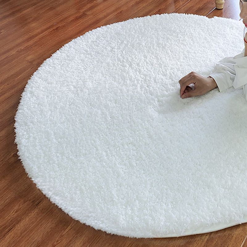 Cozy Plain Rug Multi-Color Minimalist Carpet Synthetic Wool Pet-Friendly Non-Slip Backing Rug for Girls Room