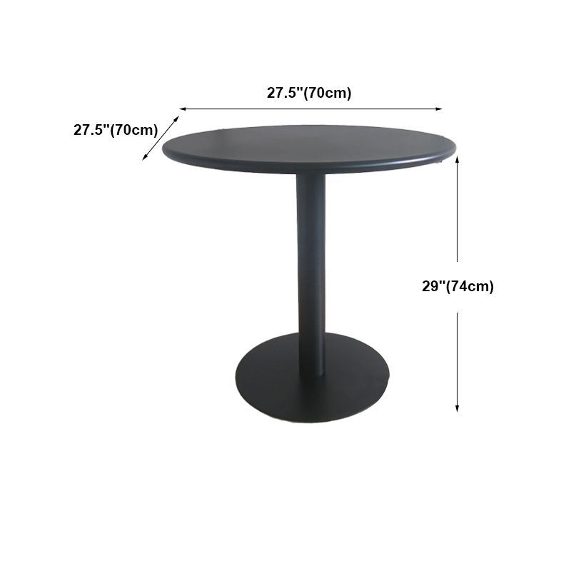 White Modern Style Round Table in Metal Milk Tea Shop Bar Table