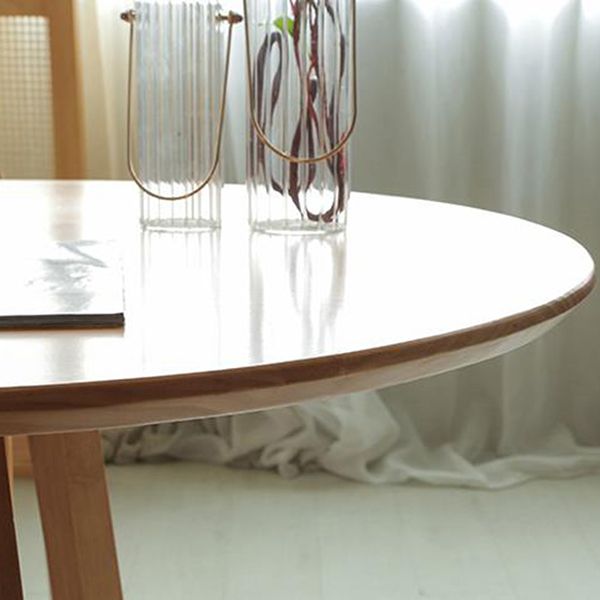 Contemporary Oval Dining Table Solid Wood Dining Table with Sled Base