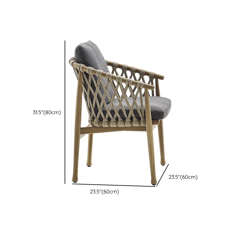 Contemporary Solid Wood Dining Chairs Water Repellent Finish Cushion Chairs