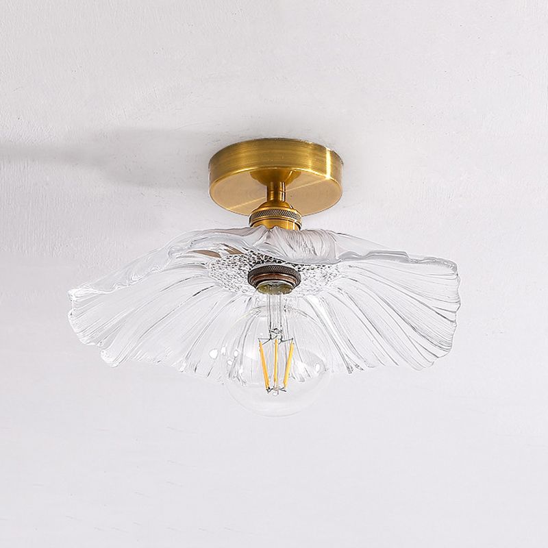 Modern Ceiling Light Simple Glass Flush Mount Lighting Fixture for Bedroom