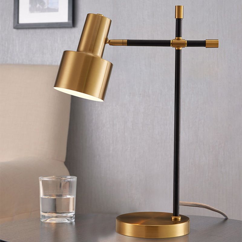 Grenade Adjustable Study Desk Light Metal 1 Bulb Postmodern Style Table Lamp in Gold-Black