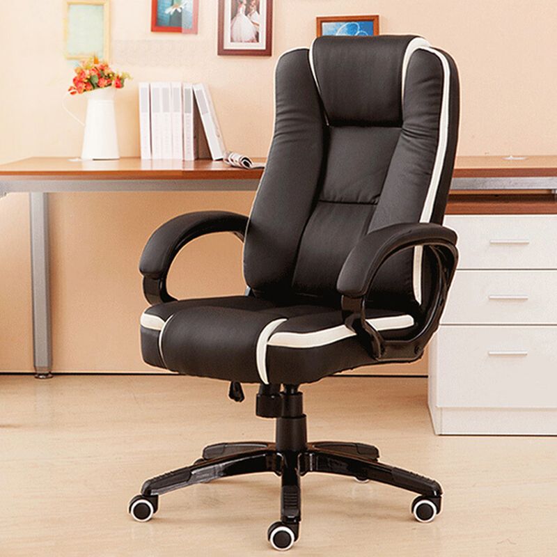 Modern Padded Arms Managers Chair Height-adjustable Executive Chair with Wheels for Office