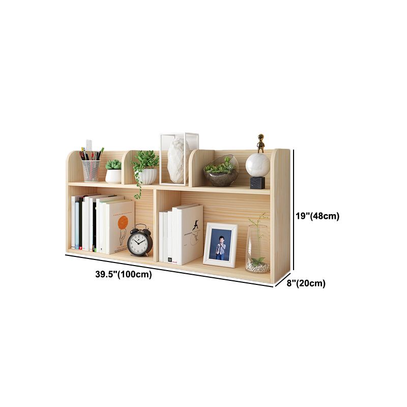 Modern Closed Back Wood Book Shelf Natural 8"W Home Bookcase