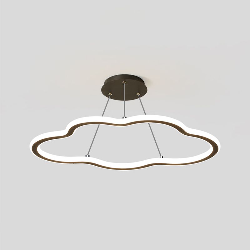 Wolkenvorm metalen hanglamp lichtbeveiliging moderne stijl 1 licht hangend licht in zwart