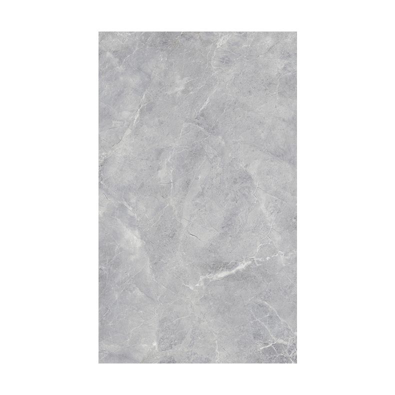 Slip Resistant Floor Tile Straight Edge Polished Marbling Singular Tile