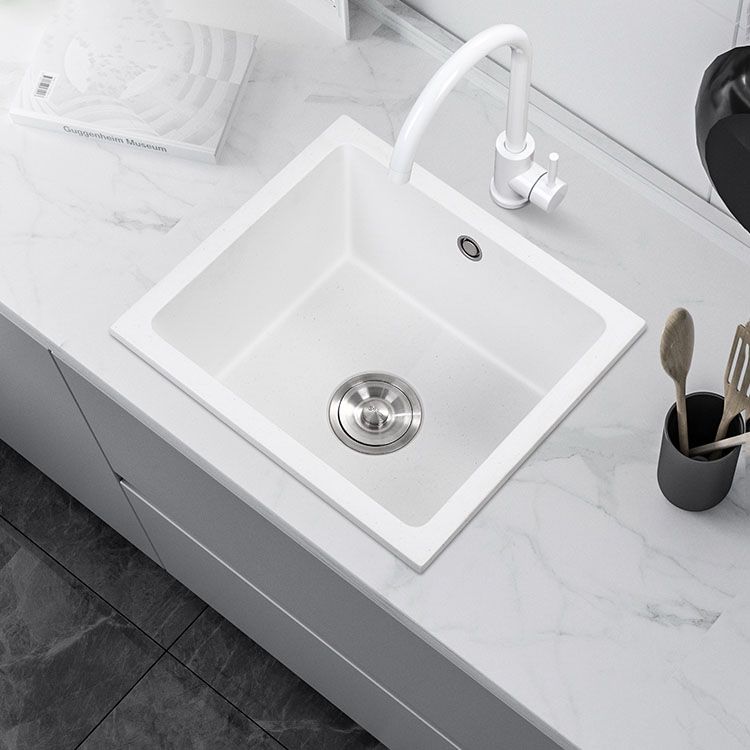 Modern Style Kitchen Sink Quartz Single Bowl Kitchen Sink with Square Shape