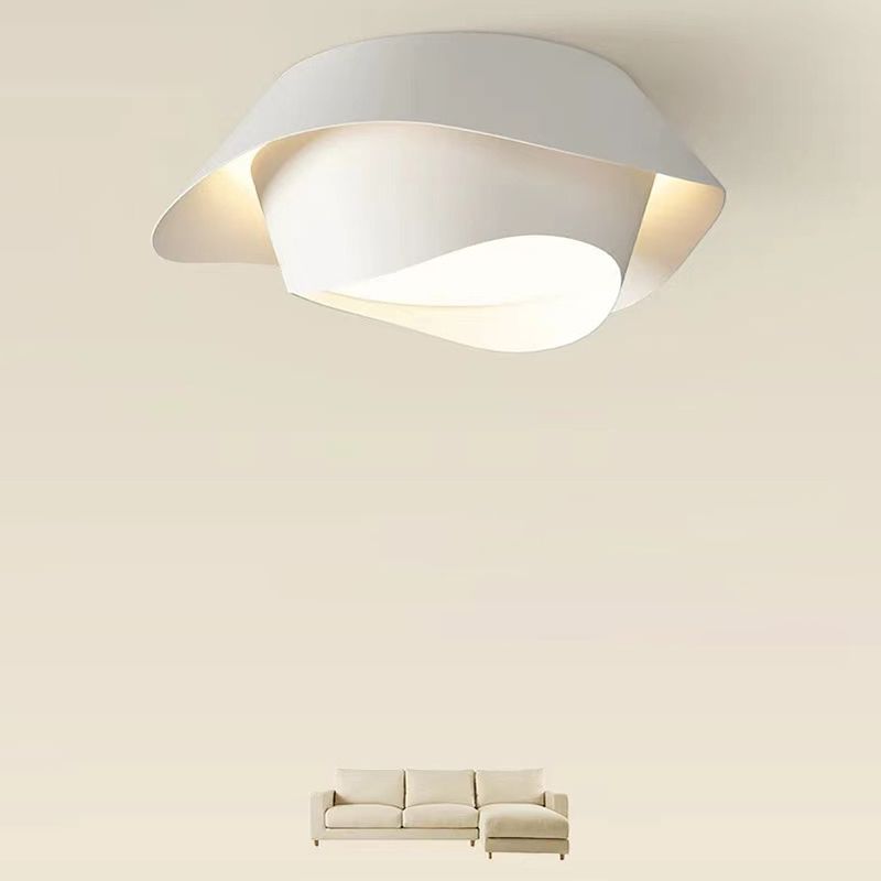 Contemporary White Ceiling Light LED Flush Mount Lighting for Bedroom