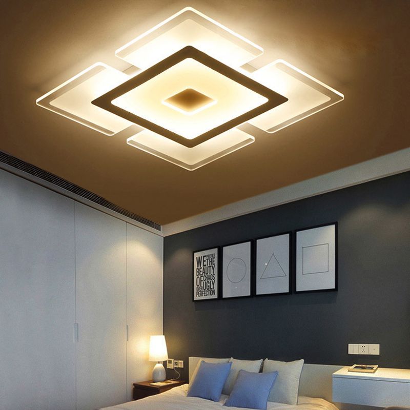 Acrylic Geometric Flush Mount Modern Flush Light for Living Room