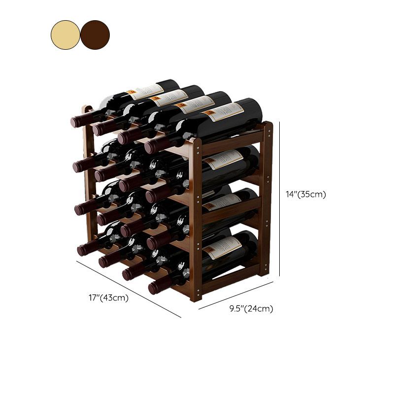 Countertop Modern Wine Rack Solid Wood Wine Bottle Rack for Living Room