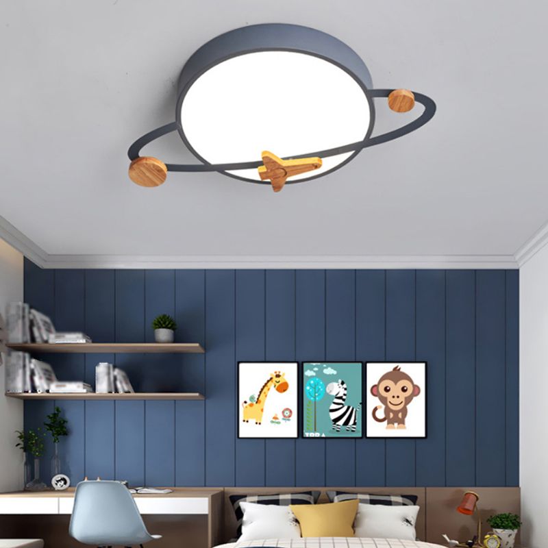 Modern LED Ceiling Light Gray/White Flush Mount Lighting for Home