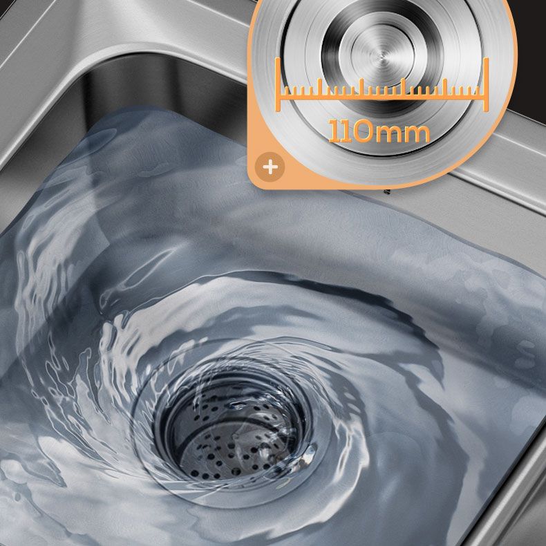 Modern Style Sink Stainless Steel Drop-In Noise-cancelling Design Sink for Kitchen