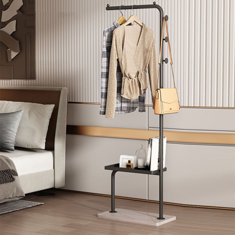 Contemporary Metal Coat Rack 3 Coat Hooks Standing Coat Rack