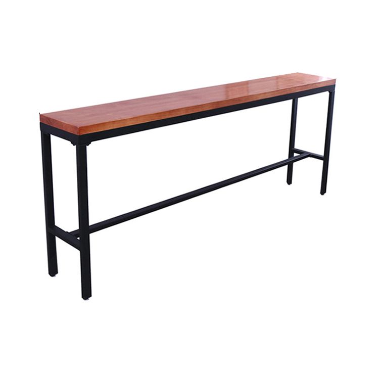 Brown Modern Style Table Solid Wood and Iron Milk Tea Shop Lounge Bar Table