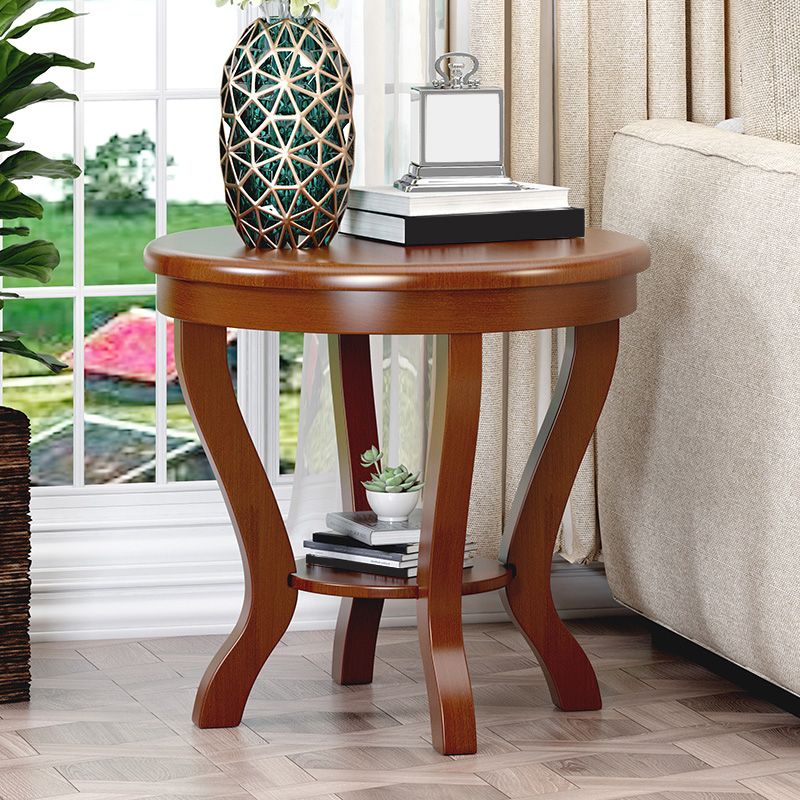 Round 4 Legs End Table Traditional Side End Table for Living Room