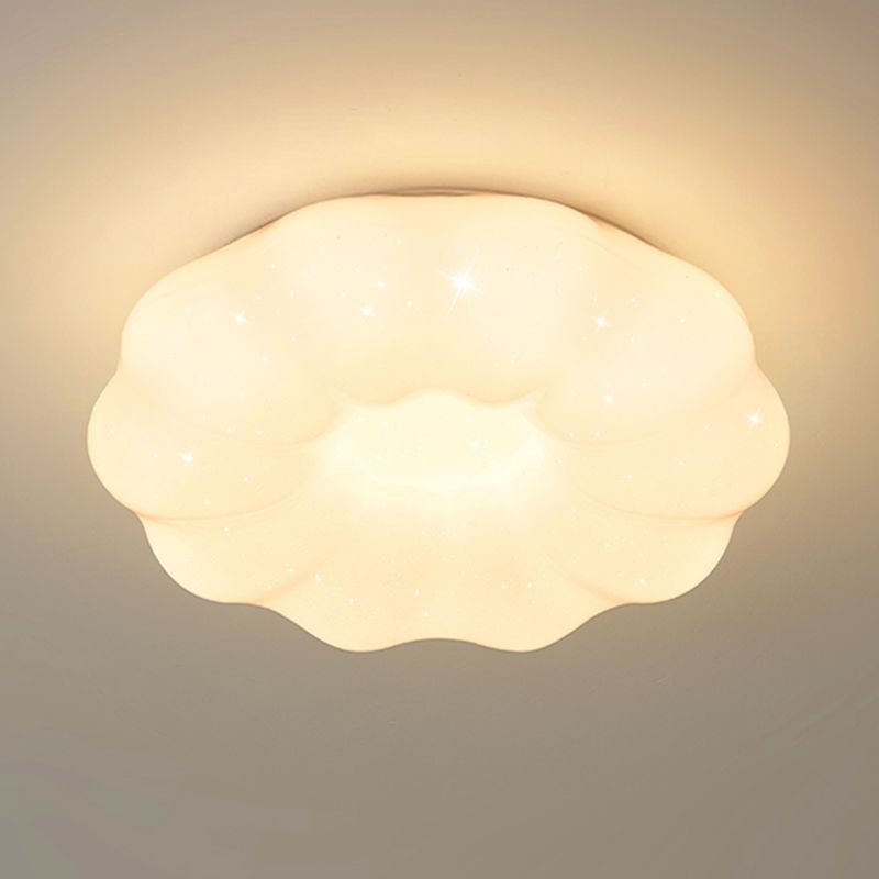 Modern Metal Flush Mount Cloud Shape Ceiling Light with Acrylic Shade for Living Room