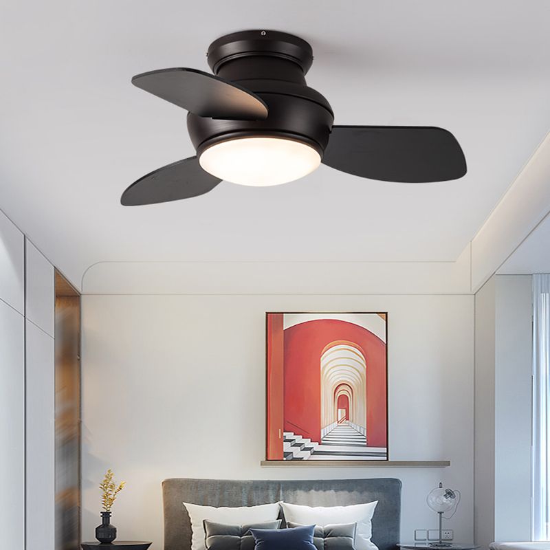 Nordic Style Iron Ceiling Fan Lamp Colorful 1-light Ceiling Fan Light for Bedroom