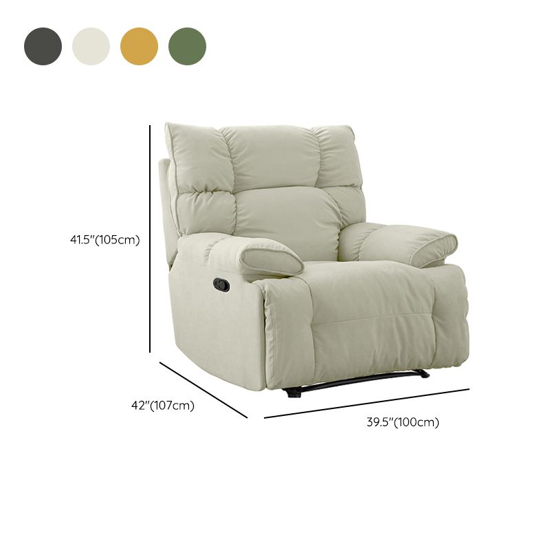 Contemporary Standard Recliner Microsuede Single Recliner Chair